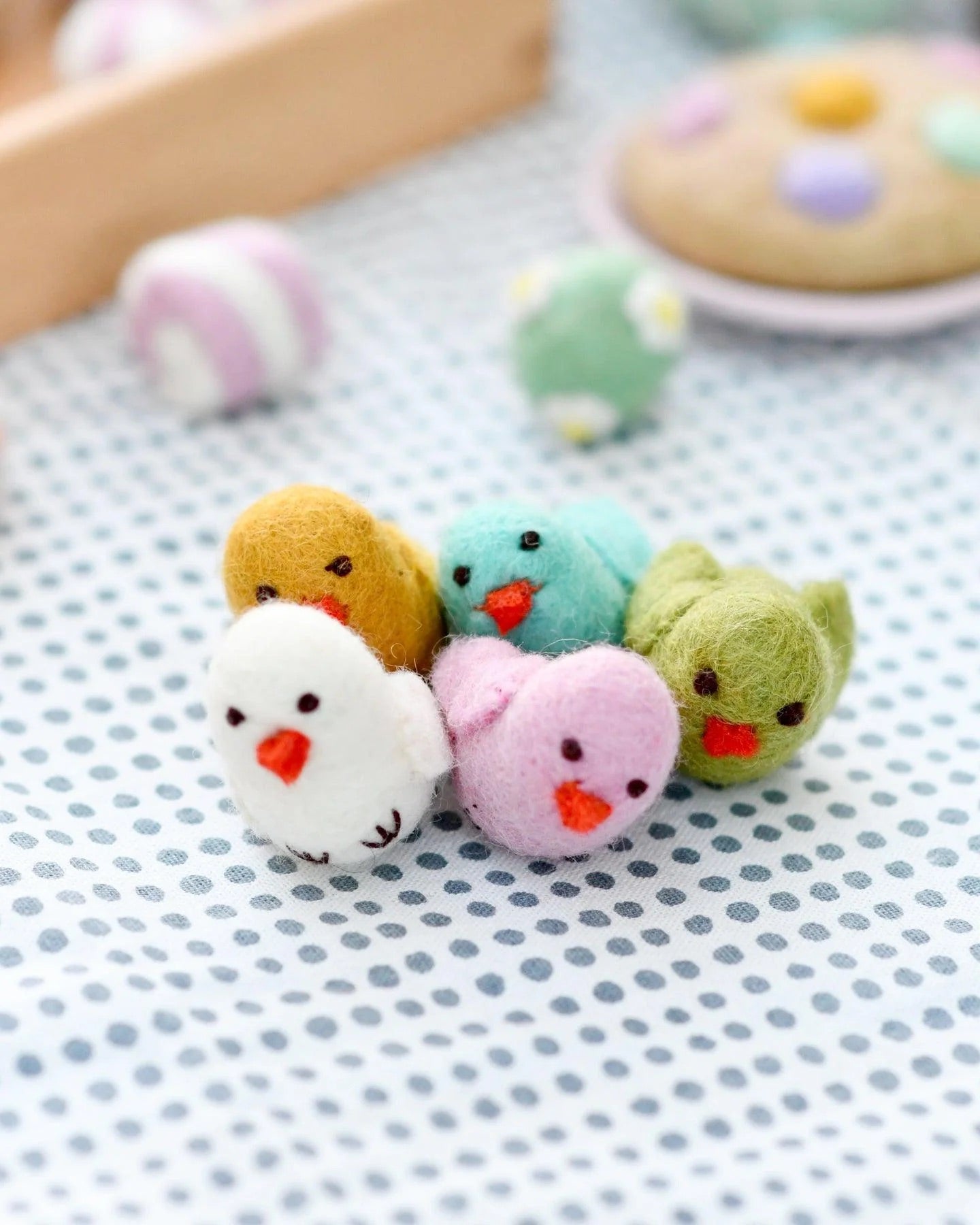 Felt Colourful Chicks - Set of 5