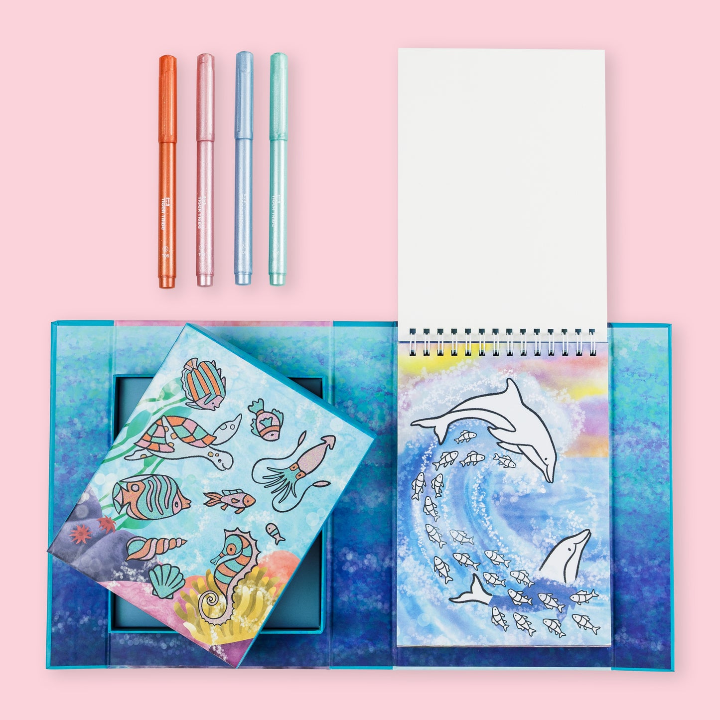 Shimmering Colouring Set - Sea Life