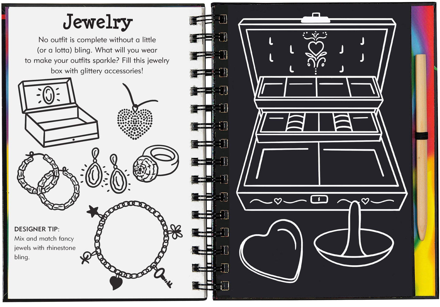 Scratch and Sketch Fashion Show - Art Activity Book