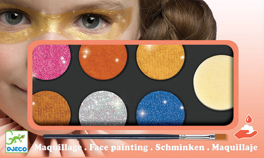 Face / Body Paint - Metallic Body Art Palette 6 colours