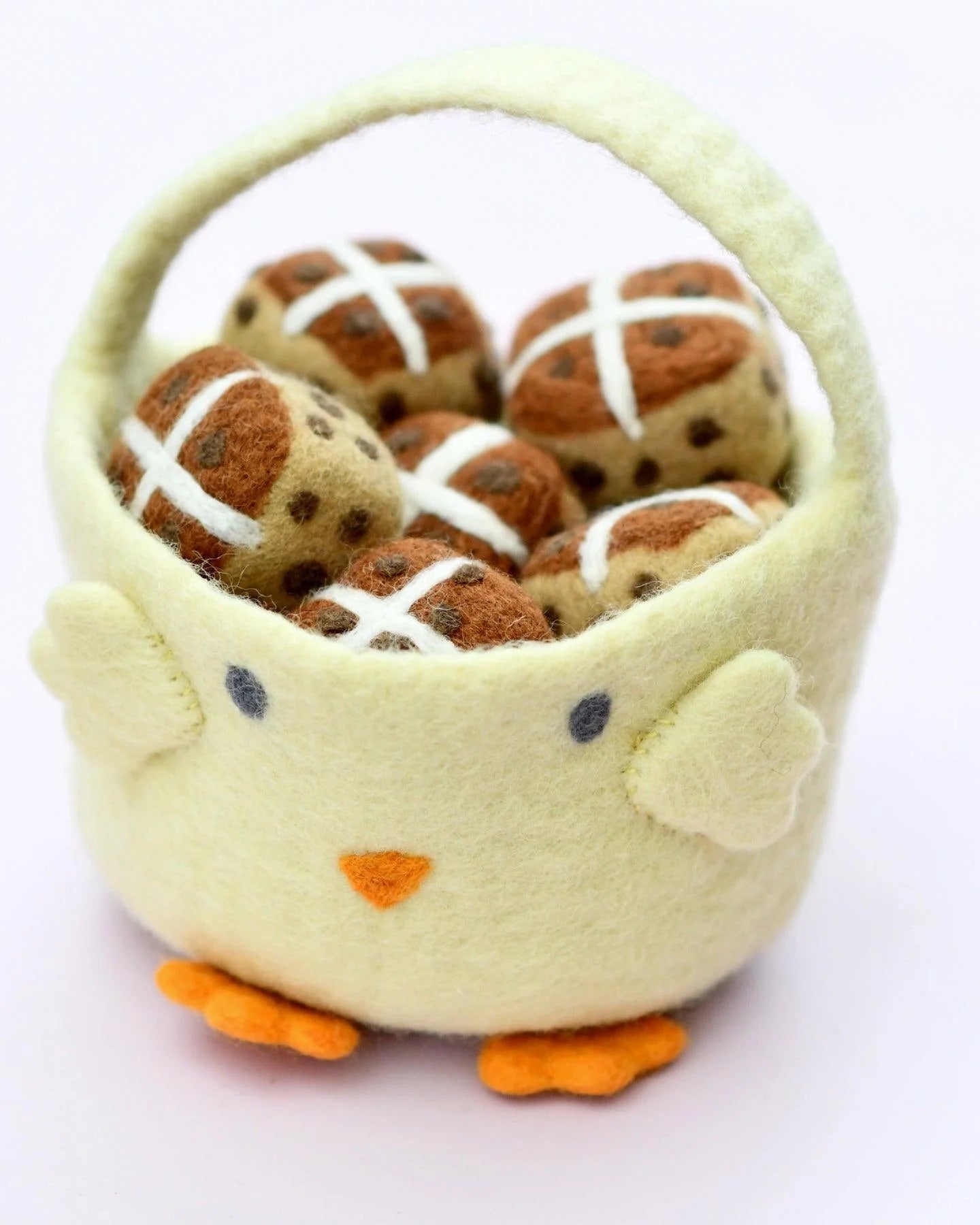 Felt Easter Egg Hunt Basket - Yellow Chick
