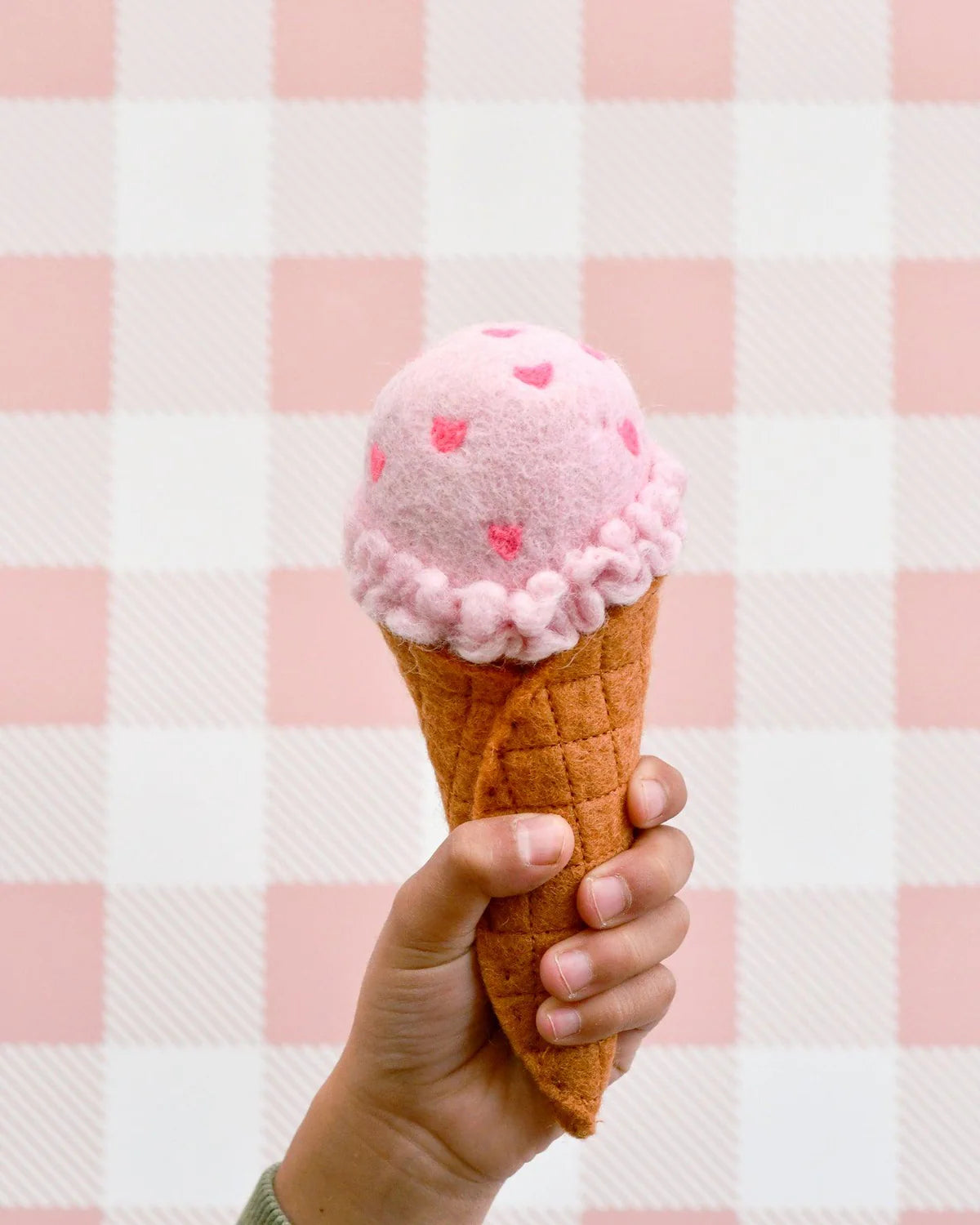 Felt Ice Cream Scoop Set - Waffle Cones and 9 Ice Cream Scoops