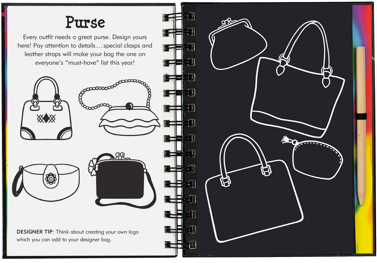 Scratch and Sketch Fashion Show - Art Activity Book