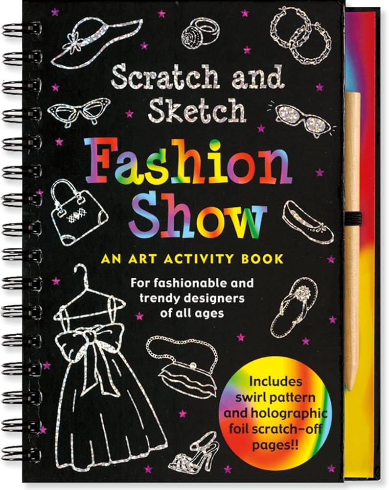 Scratch and Sketch Fashion Show - Art Activity Book