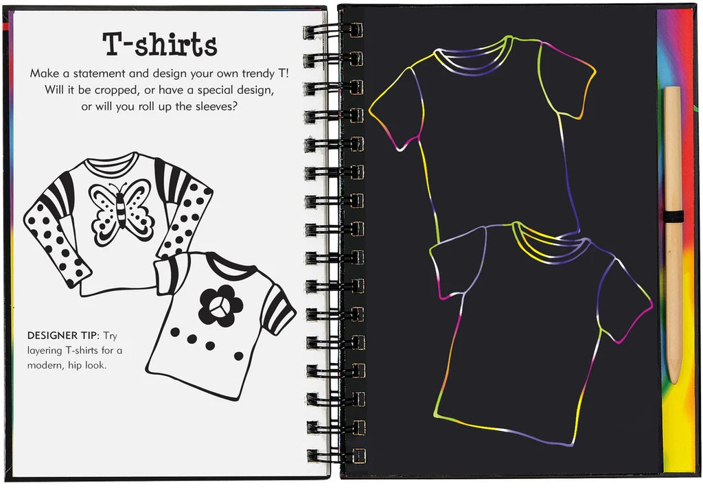 Scratch and Sketch Fashion Show - Art Activity Book