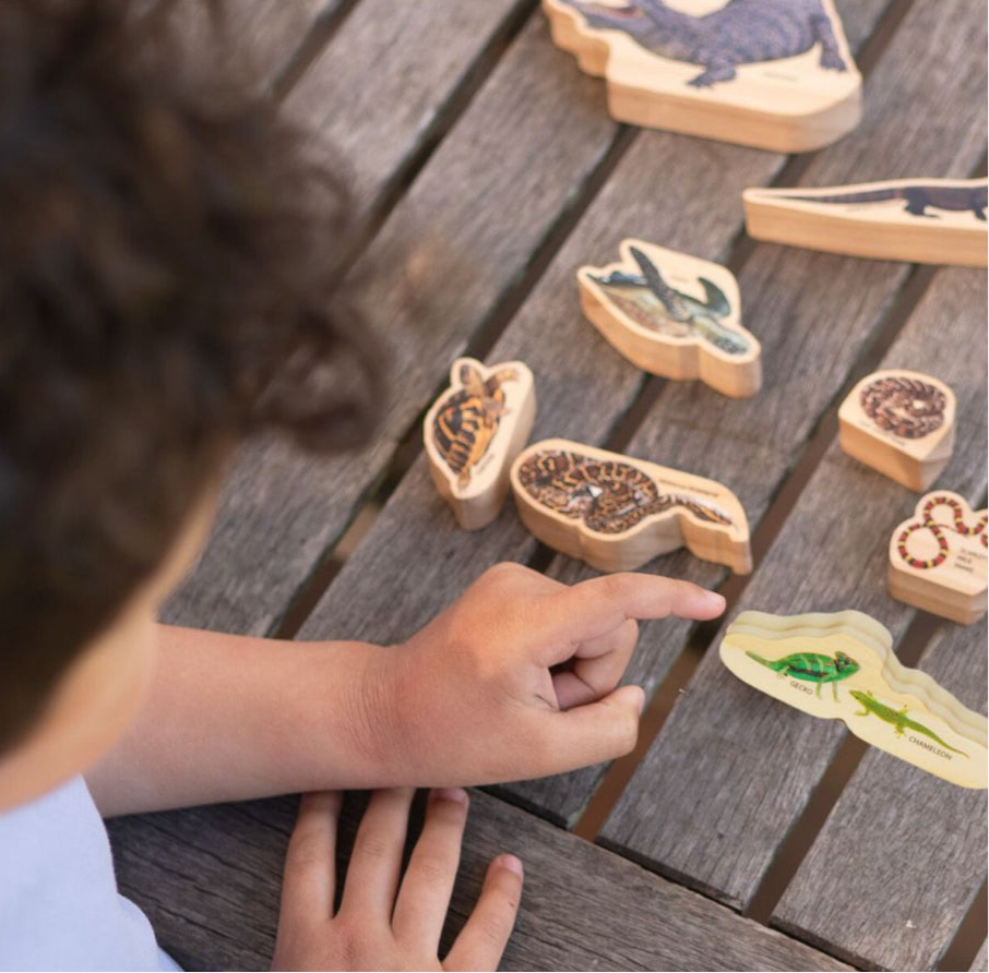 Reptiles - Wooden 9 piece set