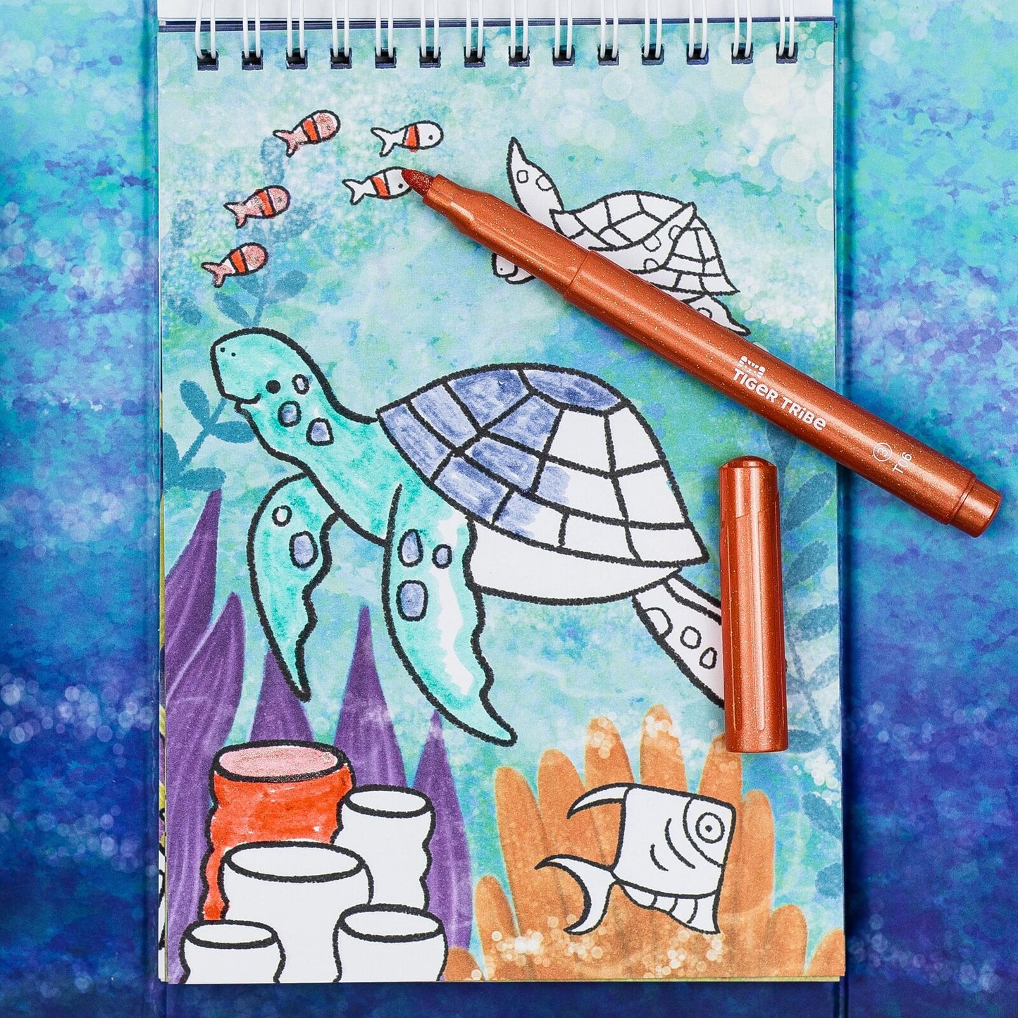Shimmering Colouring Set - Sea Life