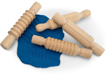 Wooden Rolling Pin - Set of 4 patterns
