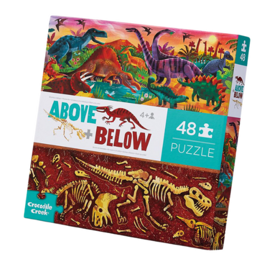 Above & Below Puzzle 48pc - Dinosaur World