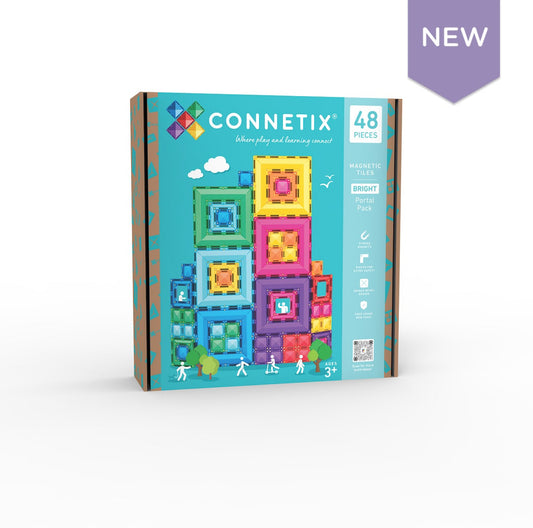 48pc Bright Portal Pack - Connetix Tiles