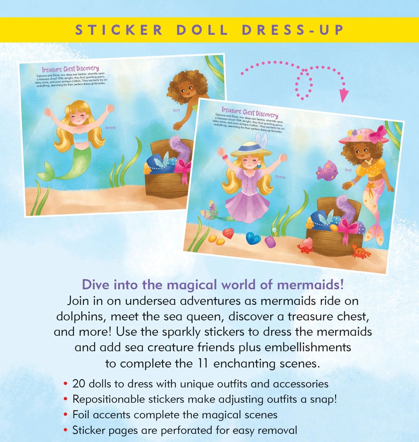 Sticker Doll Dress-Up - Mermaids
