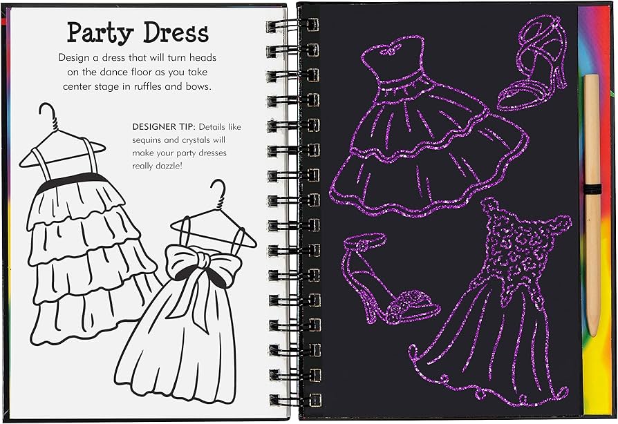 Scratch and Sketch Fashion Show - Art Activity Book