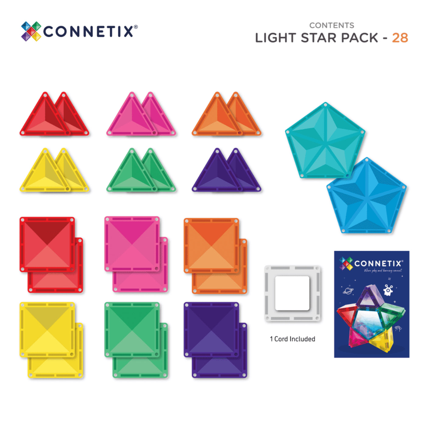 28pc Light Star Pack - Connectix Tiles
