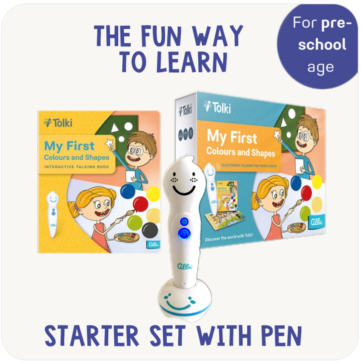 Tolki My first colours and shapes Set: Pen, Book and Stickers