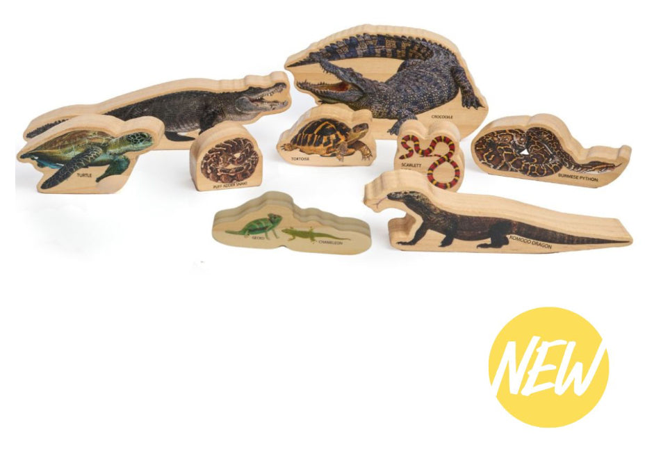 Reptiles - Wooden 9 piece set