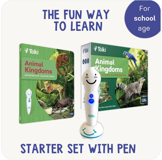 Tolki Animal Kingdom Set: Pen, Book and Stickers