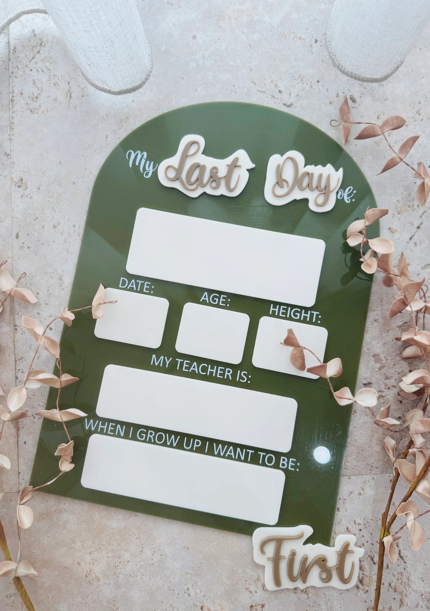 First/Last Day Boards