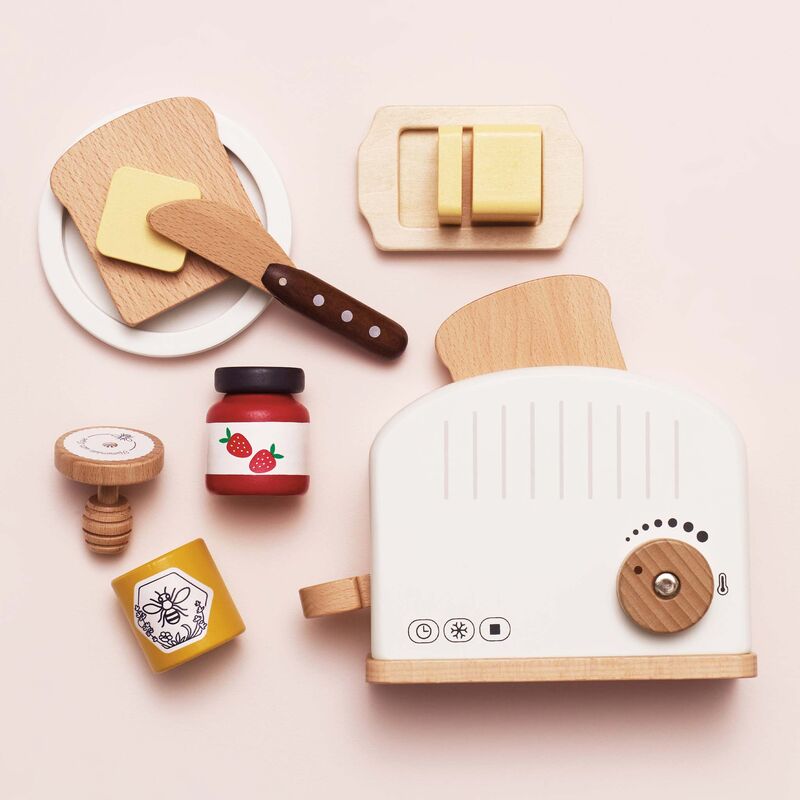 Wooden Toaster Set