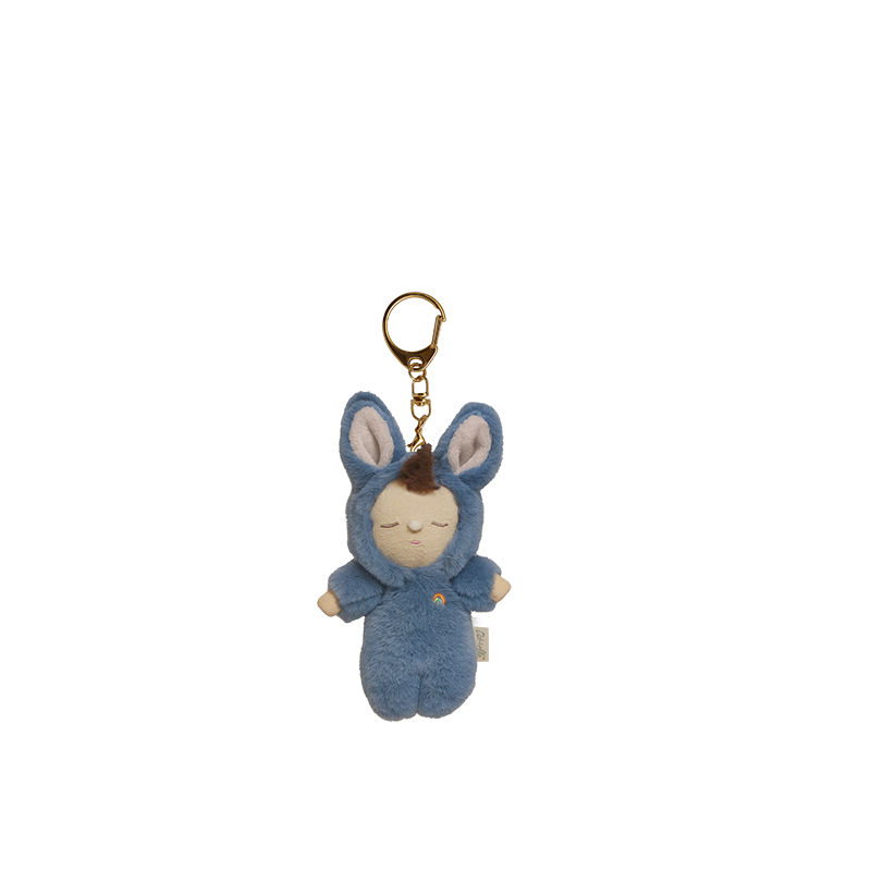 Cozy Bag Charm - Bunny Twiggy - Blue