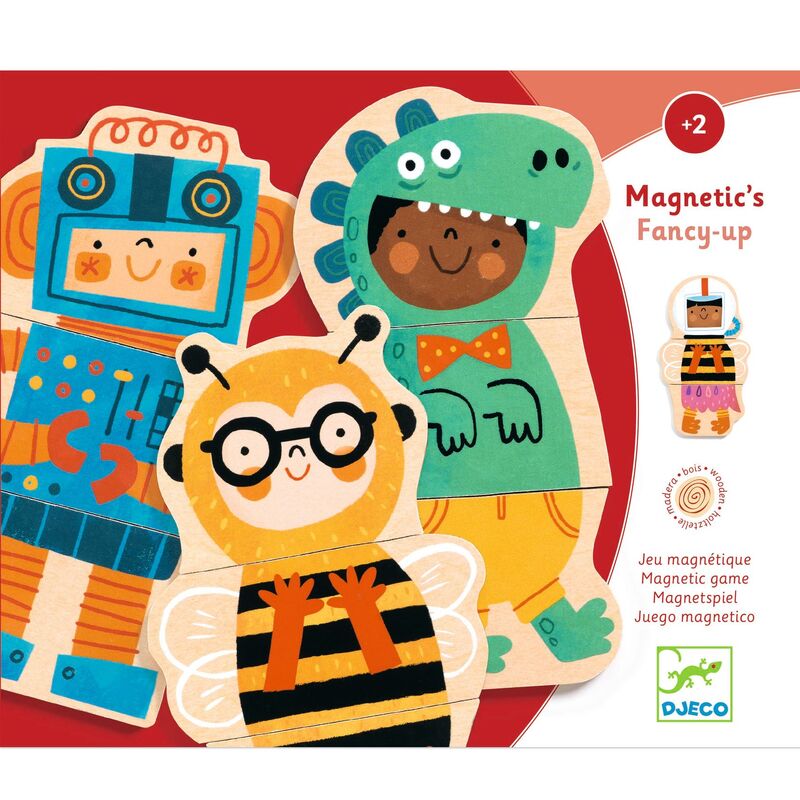Wooden Magnetic Fancy Dress-Up Puzzle Set