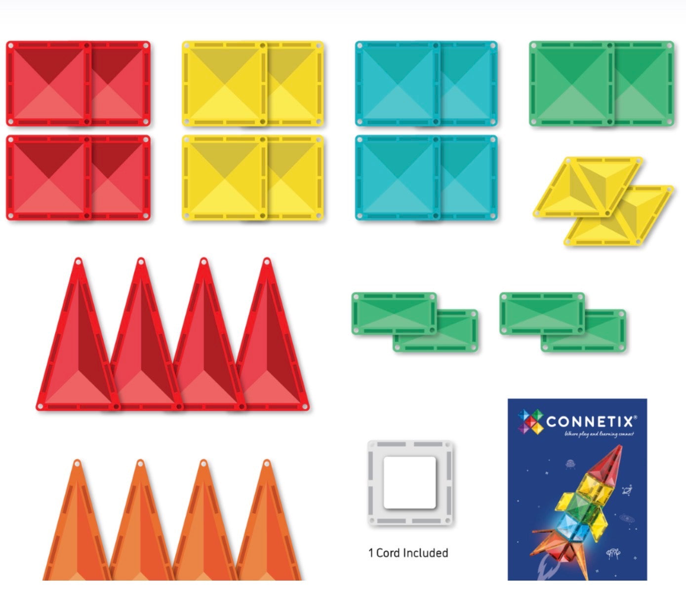 30 pc Light Rocket Pack - Connetix Tiles
