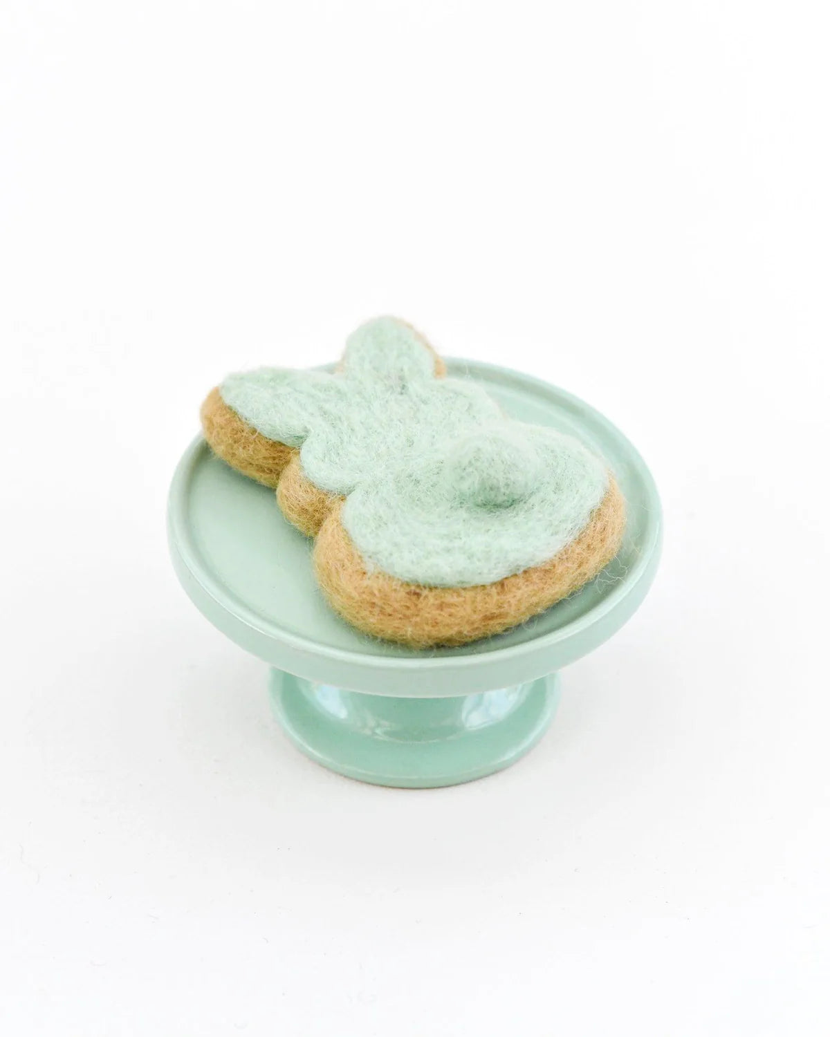 Felt Mint Green Easter Bunny Cookie