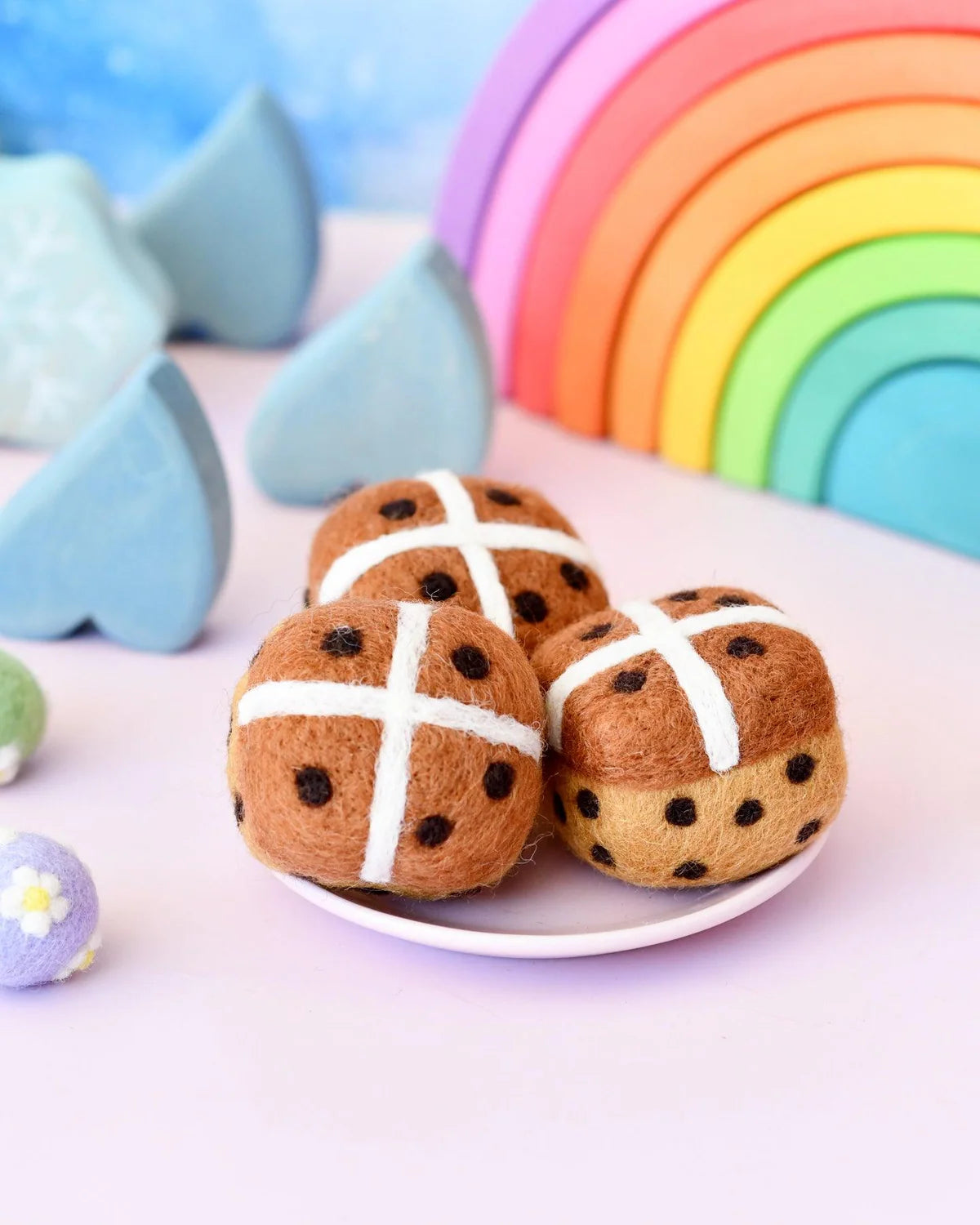 Felt Hot Cross Buns (Set of 3)