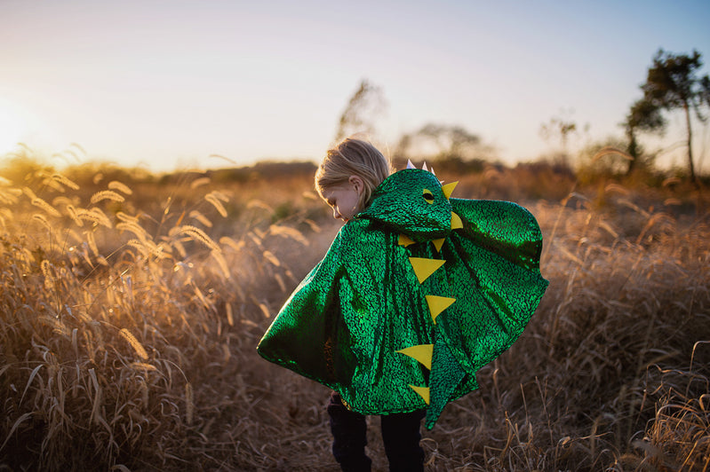 Metallic Green Dragon Cape 2-3
