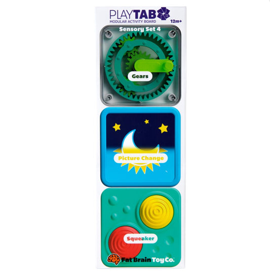 Playtab Sensory Set 4 - Gears, Lenticular, Squeaker Tile