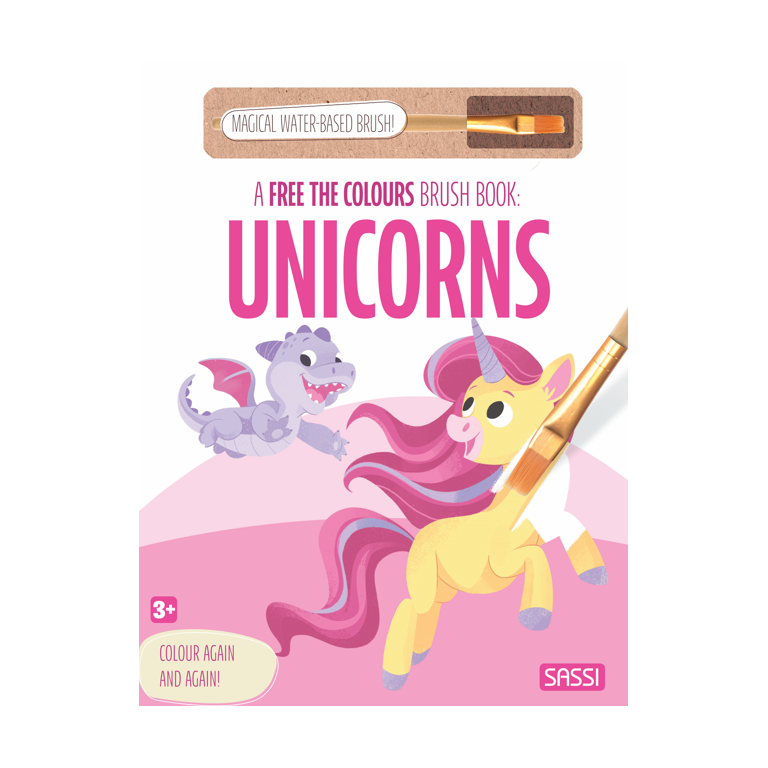 A Free the Colours Brush Book - Unicorns