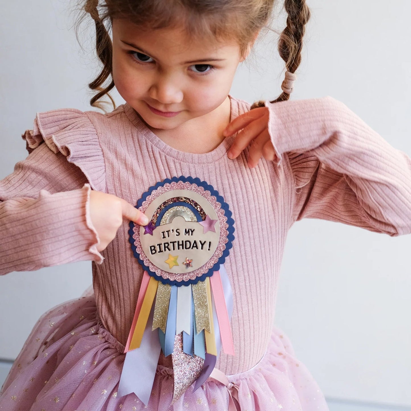 Birthday Rosette - Space Unicorn