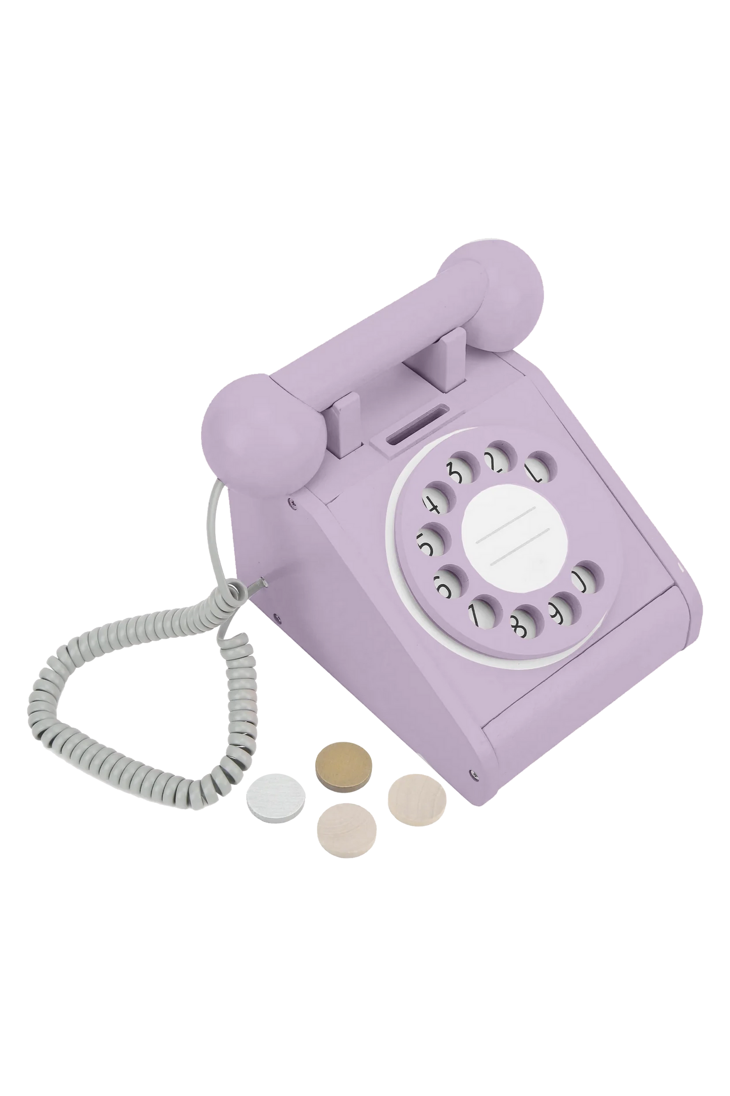 Wooden Rotary Telephone - Lavender