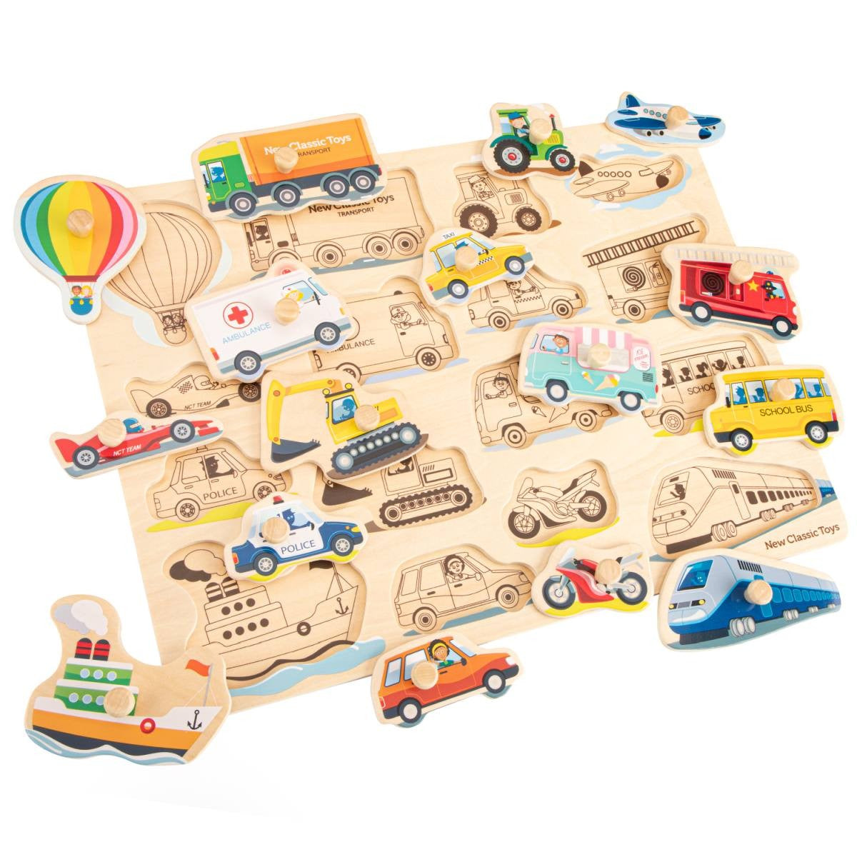 Transport - Large Peg Puzzle FSC