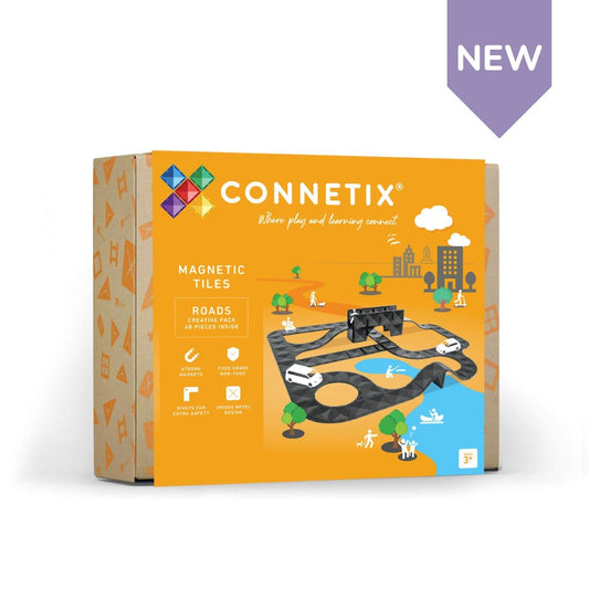 48pc Creative Roads Pack - Connetix Tiles