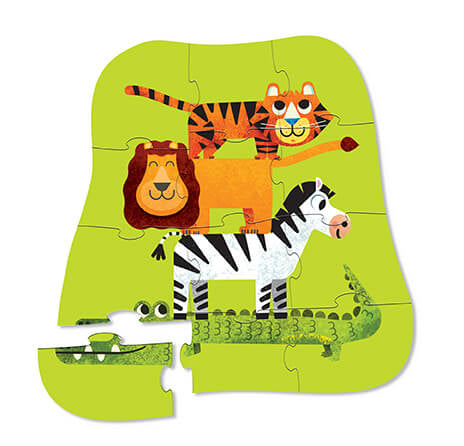 Mini Puzzle 12pc - Jungle Friends