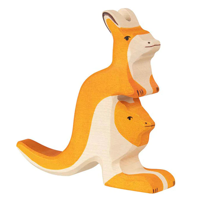 Kangaroo with young - Holztiger