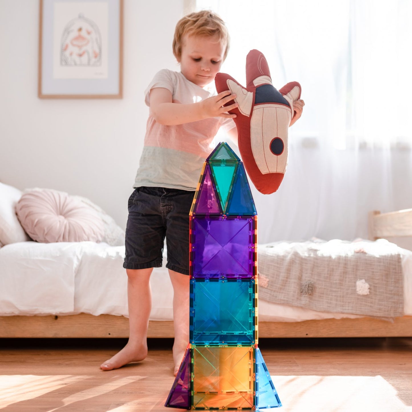 102 Piece Rainbow Creative Pack - Connetix Tiles