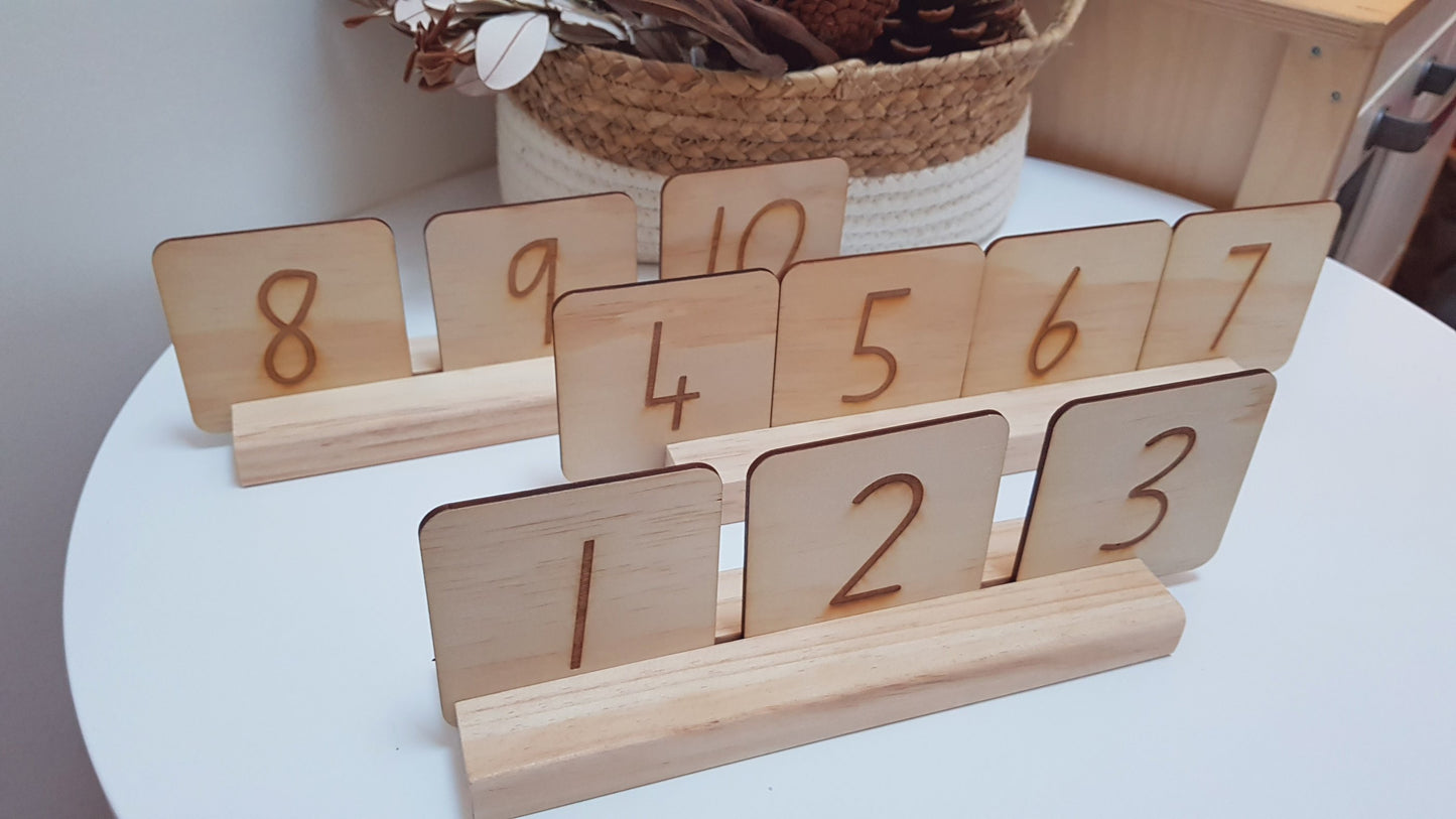 Engraved Letters and Numbers Tile Set