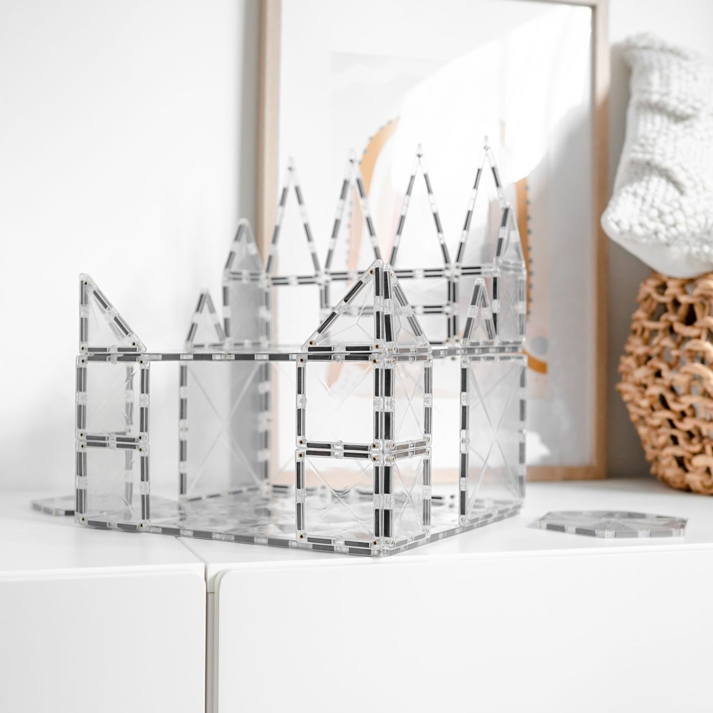 2 Piece Clear Base Plate Pack - Connetix Tiles
