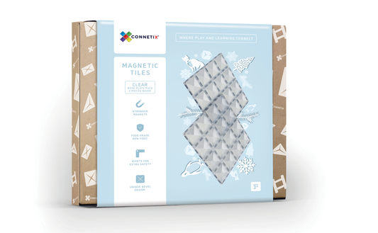 2 Piece Clear Base Plate Pack - Connetix Tiles