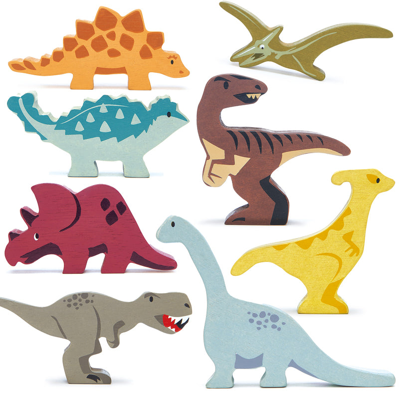 Dinosaur Pack - 8 wooden dinosaurs