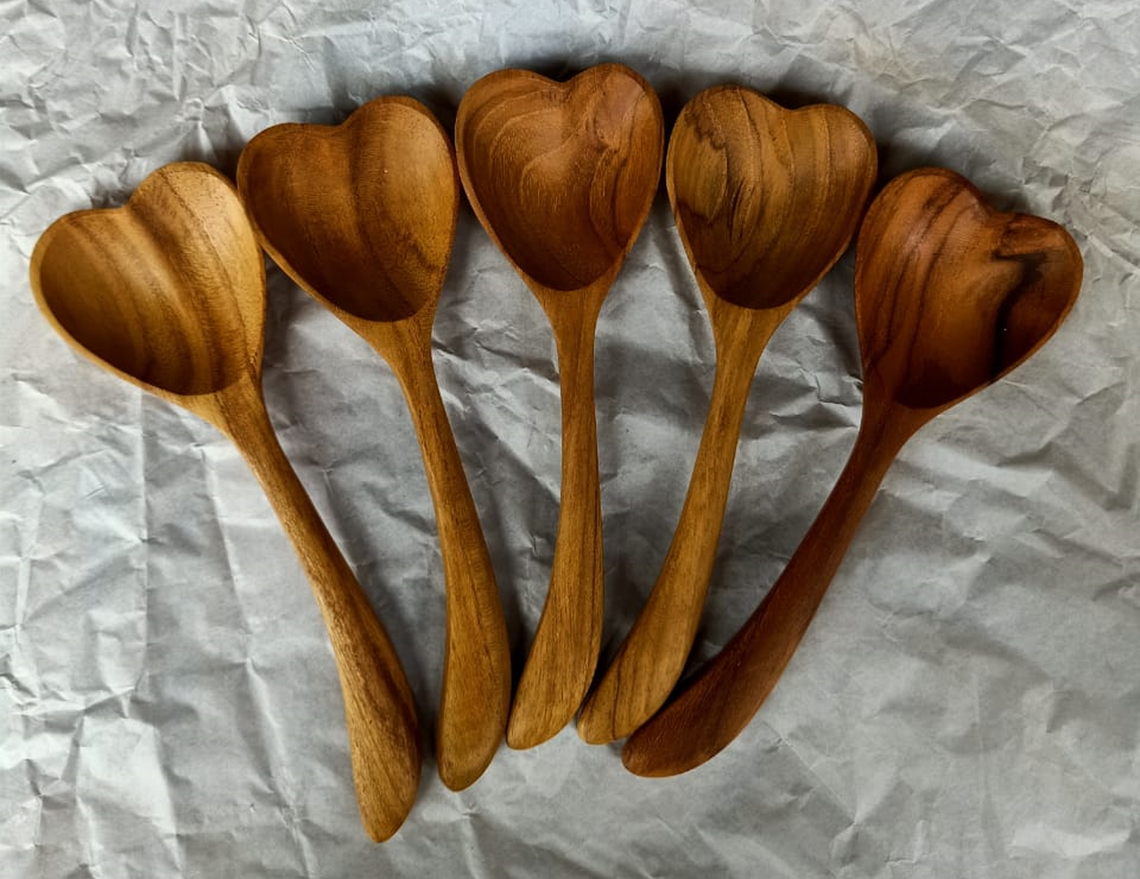Teak Heart Spoon