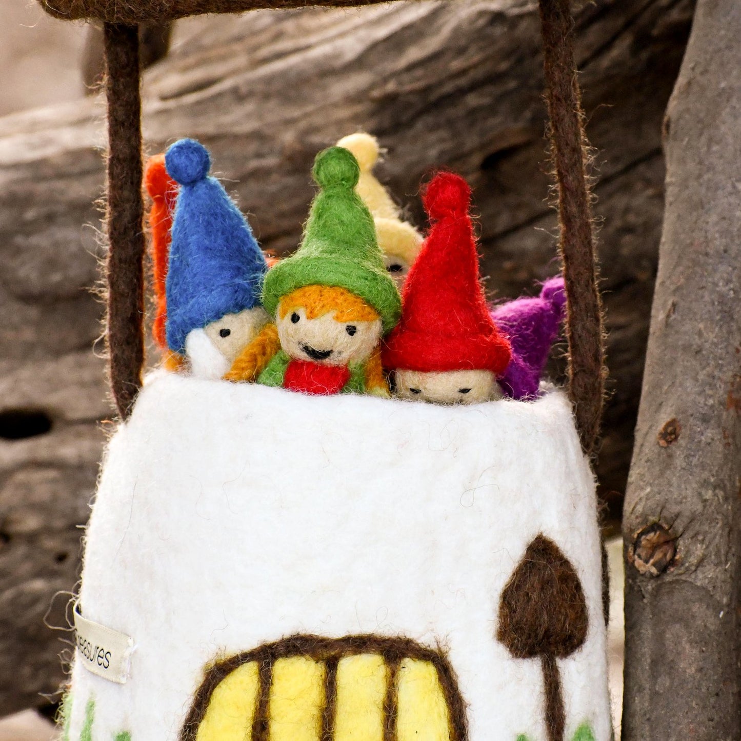 Felt Brown Toadstool Bag