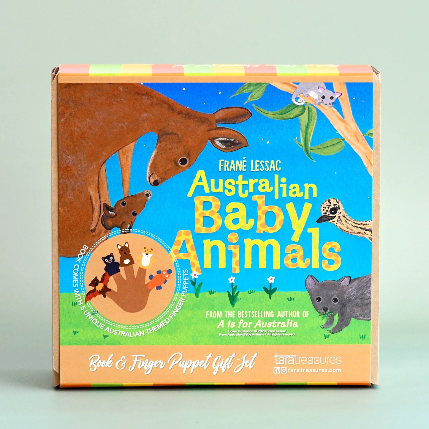 Australian Baby animals - Book and finger puppet set