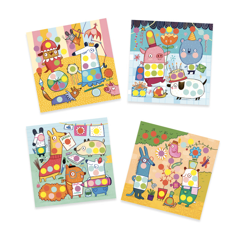 Coloured Dot Sticker Set