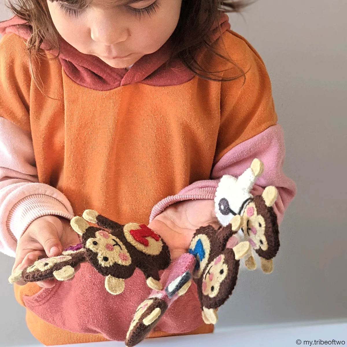 Five little monkeys, finger puppet se