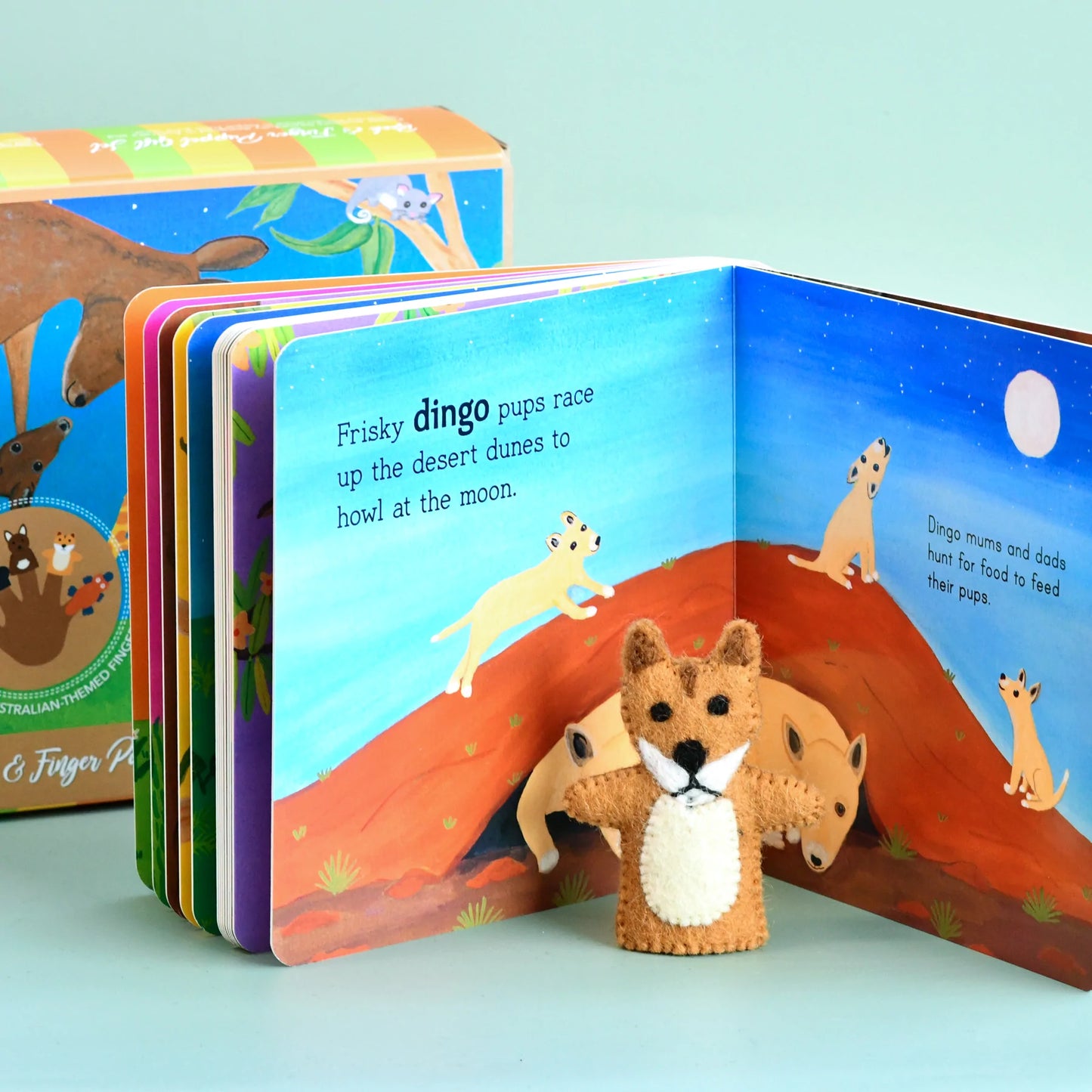 Australian Baby animals - Book and finger puppet set