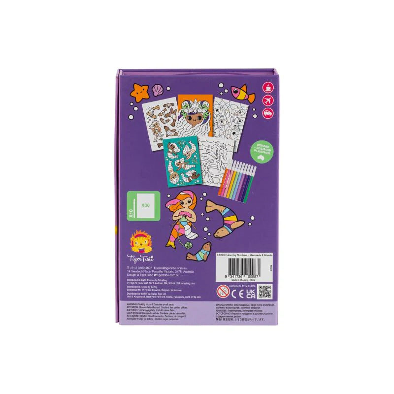 Colour by Numbers - Mermaids and Friends