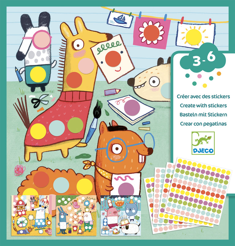Coloured Dot Sticker Set