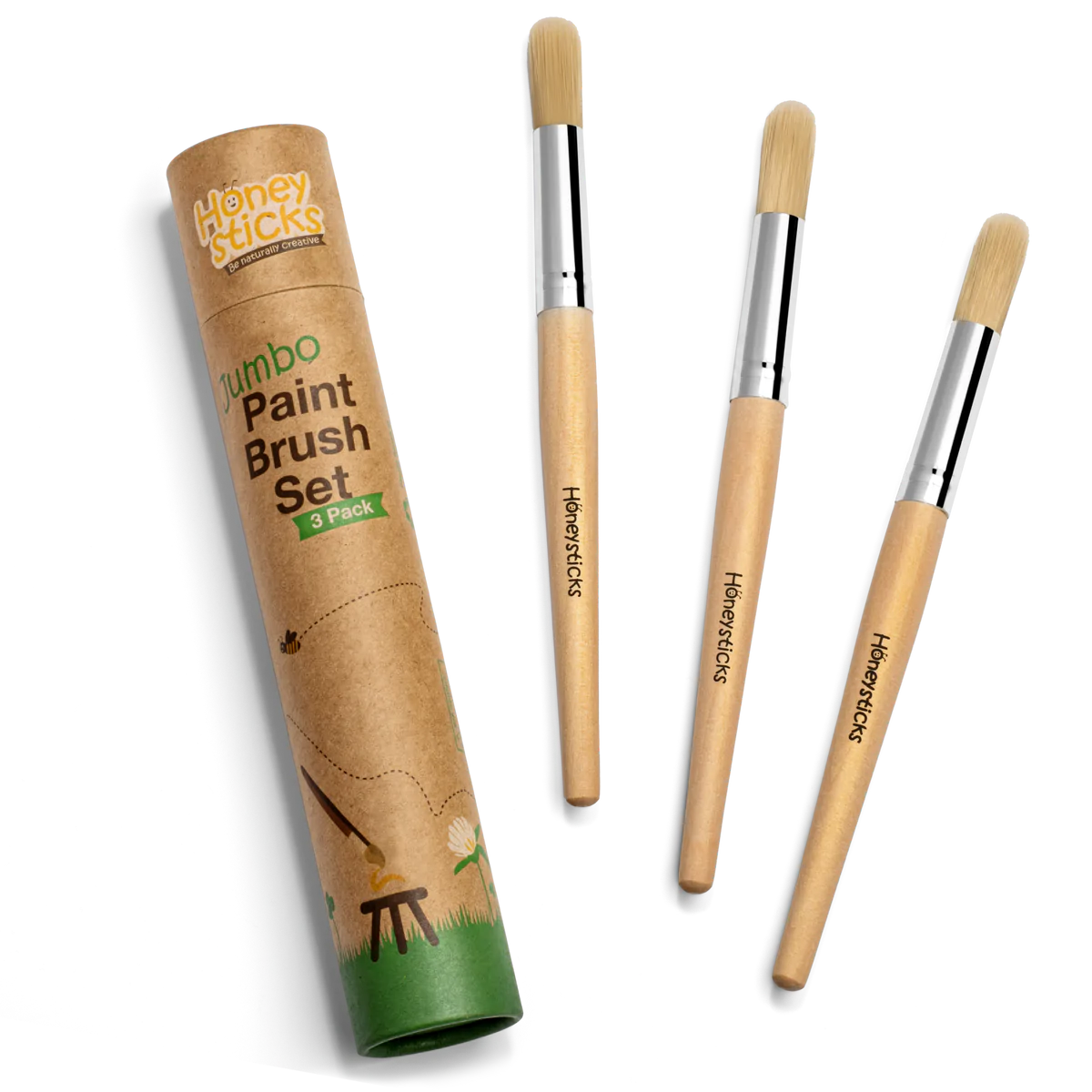 Honeysticks Jumbo Paint Brush Set - 3 pack
